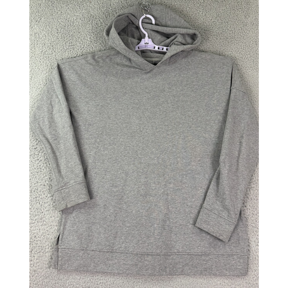 Lululemon Hoodie Womens M Gray Logo Pullover Athleisure
